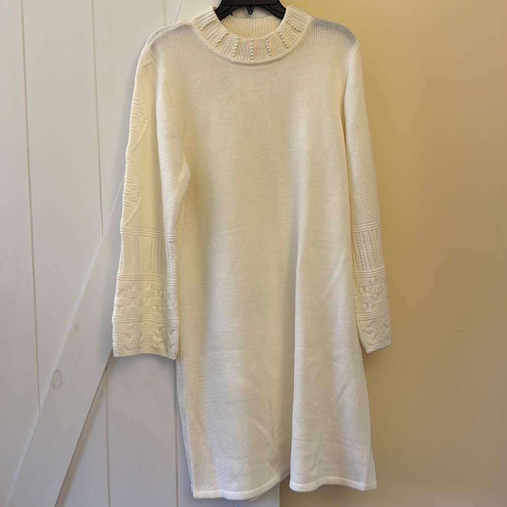Karl Lagerfeld winter white sweater dress